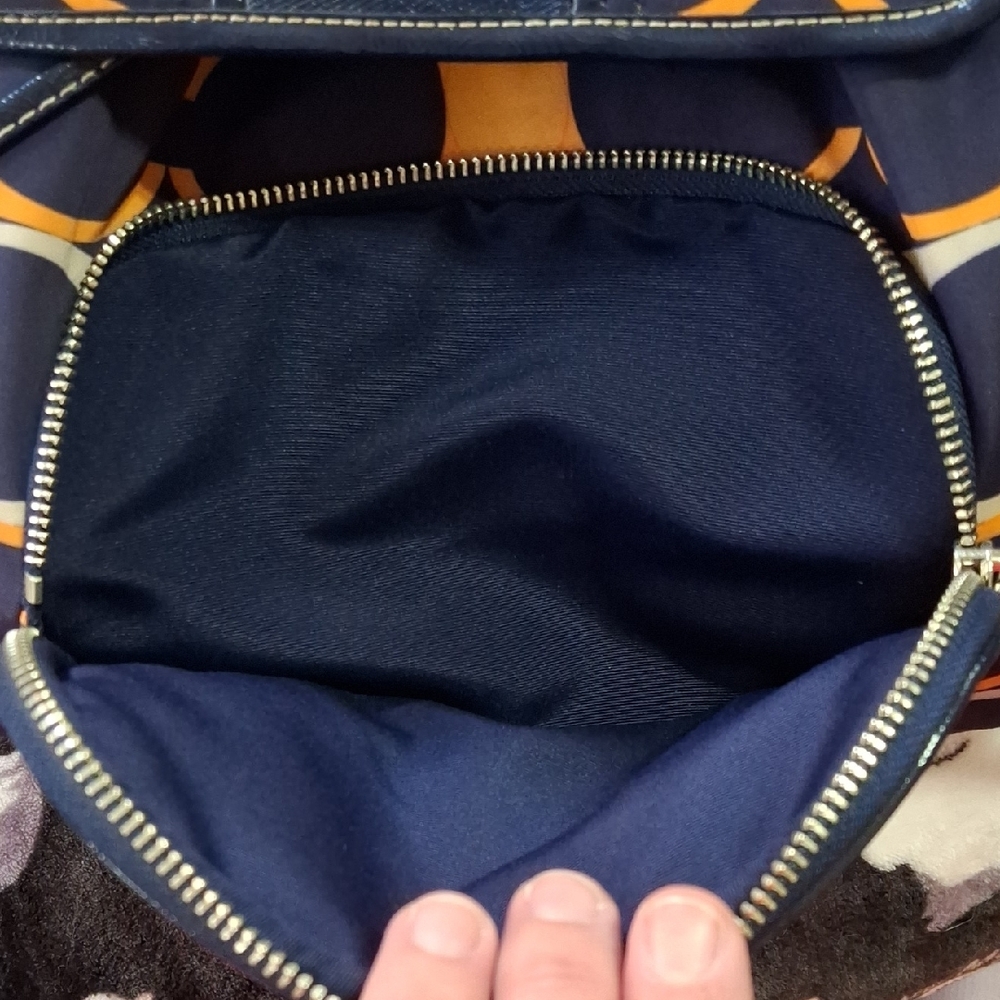 Coach Blue and Orange Patterned Backpack - Picture 6 of 7